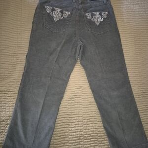 Style & Co. Gray Jeans with Silver Embroidery
